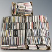 A large quantity of CD's (three boxes)