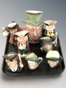 A group of Royal Doulton and Beswick character jugs.