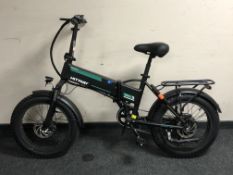 A Hitway BK10 folding electric bike (with battery pack but no other components)