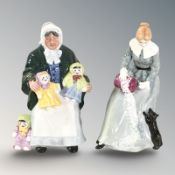 Two Royal Doulton figures 'The Rag Doll Seller' HN2944 and 'Dorothy' HN3098.