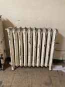 An early 20th century cast iron radiator height 77 cm x depth 18 cm x width 81 cm *Provenance -