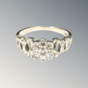 An 18ct gold diamond cluster ring, size J CONDITION REPORT: 2.