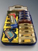 A group of boxed die cast vehicles including Days Gone, Oxford, Matchbox, Corgi, etc.