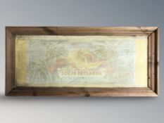 A pine framed soupe paysanne sign, 75 cm x 34 cm.