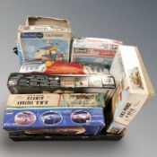 A group of scale modelling kits including Revell and Airfix, etc.