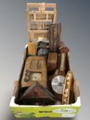 Two wooden barometers,