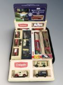 A group of boxed die cast vehicle box sets including Lledo, Days Gone, Unigate.