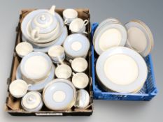 A large quantity of Doulton blue and gilt tea and dinner porcelain.