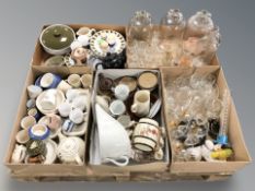 A large quantity of ceramics, table wares, glassware, demijohns, etc.