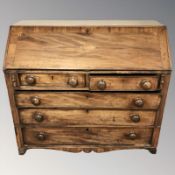 A George III mahogany fall front bureau,