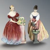 Two Royal Doulton figures 'Roseanna' HN1926 and 'Alexandra' HN3286.