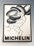 A cast iron Michelin plaque, height 27 cm.