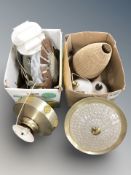 Two boxes of Scandinavian light fittings