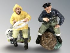 Two Royal Doulton figures 'The Lobster Man' HN2317 and 'The Boatman' HN2417.