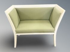 A continental painted window seat,