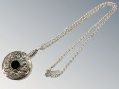 A sterling silver necklace,