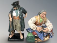A Royal Doulton figure 'The Beggar' HN2175 and a further figure 'The Tailor' HN2174.