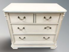 A modern painted four drawer chest, 103 cm x 53 cm x 86 cm.