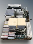 A quantity of CDs, pair of Celesteon speakers,