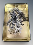 A quantity of antique and later keys