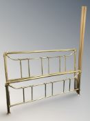 A modern brass 5 ft bedframe.