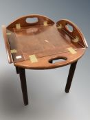 A mahogany butler's tray, width 48 cm.