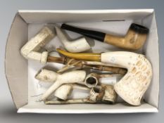A group of clay pipes.