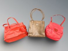 Three lady's leather bags - Radley,