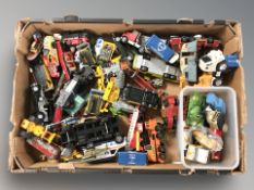 A quantity of die cast and tin plate models including Dinky, etc.