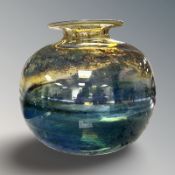 A Mdina-style art glass vase,