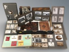 Several continental photograph albums and contents.