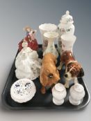 A Royal Doulton figure 'Autumn Breezes' HN1934, another figure 'My Love' HN2339,