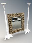 A reproduction gilt mirror,