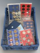 A group of partially-filled British coin folders, first pre-decimal coin booklets, etc.