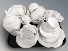 Thirty five pieces of Coalport Countryware tea china.