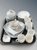 Thirty one pieces of Bing & Grondahl tea china.