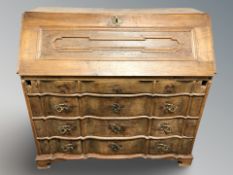 A continental oak fall-front bureau,