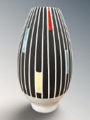 A West German Staufen pottery vase by Liesel Spornhauer for Schlossberg Keramik, height 30.5cm.
