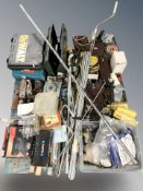 A large quantity of tools and hard ware, Stanley and Record planes,