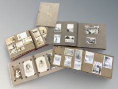 A small quantity of vintage monochrome photograph albums,