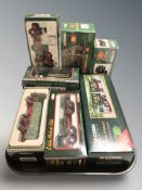 Seven Corgi Eddie Stobart die cast models in boxes.