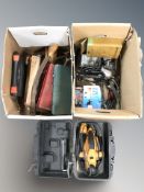 A quantity of boxed power tools (continental plugs,