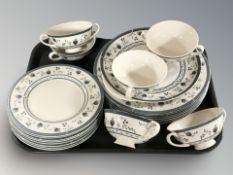 Twenty two pieces of Royal Doulton Cambridge tea and dinner porcelain.