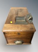 A British Machine Co. Limited Record It mahogany cash drawer, length 52 cm.