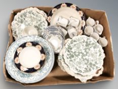 A Royal Doulton Coltswold part coffee service, other various dinner plates including Court Ware etc.