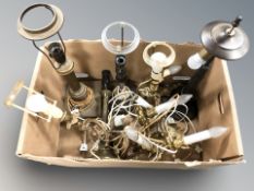 Continental lamp bases and sconces (one box)