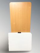 Two collapsible trestle tables