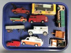 A group of Dinky and Dinky Supertoys die cast vehicles including emergency service vehicles,