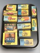 A group of reproduction Corgi Toys die cast scale model cars, lorries, etc, as illustrated.
