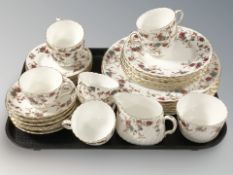 Thirty four pieces of Minton Ancestral bone tea china.